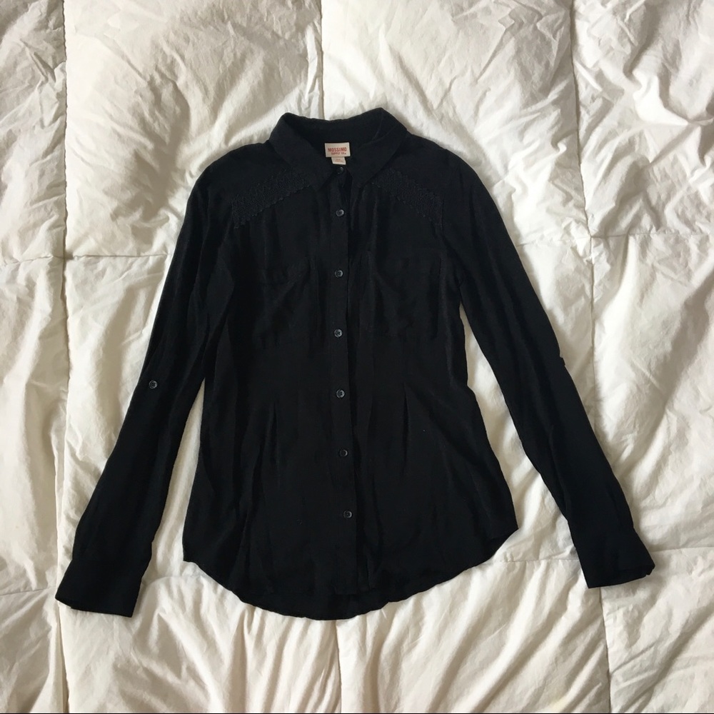 Black Button-Down Long Sleeve
